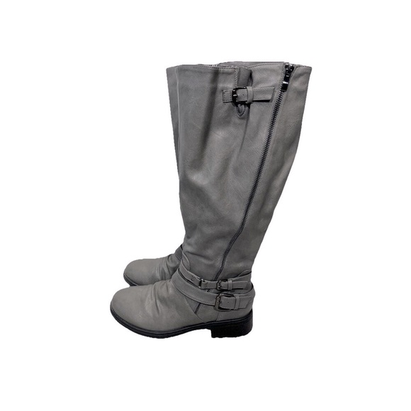 DREAM PAIRS Womens 11 Zipper Atlanta W Low Heel Buckle Riding Knee High Boot - Picture 7 of 16